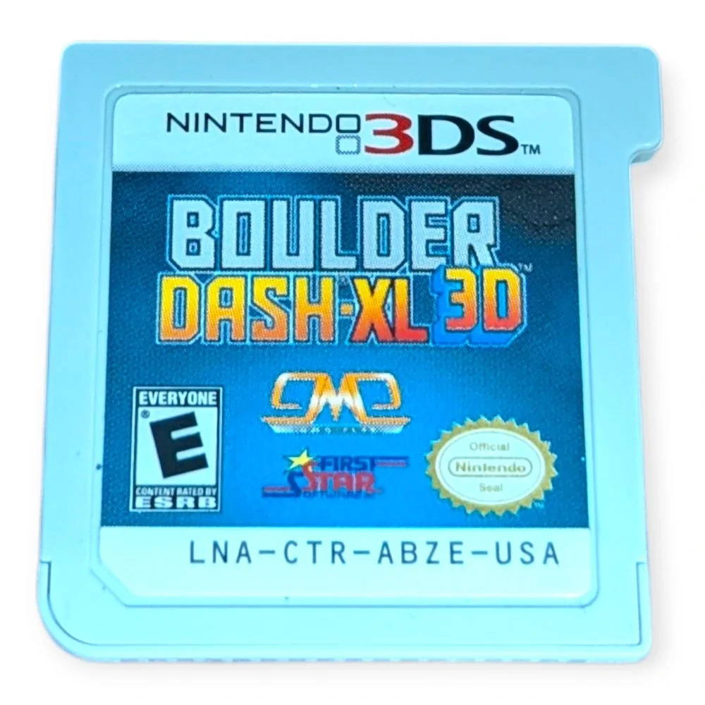 Boulder‎ Dash XL 3D Nintendo 3DS Game Cartridge Case Manual
